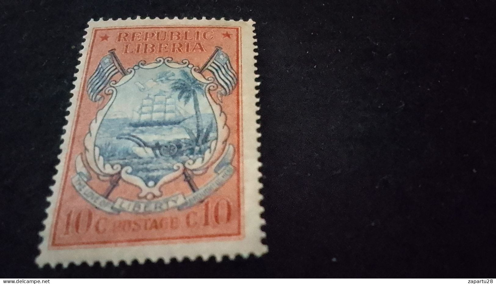 LİBERYA--1918-  10 C      DAMGASIZ - Liberia