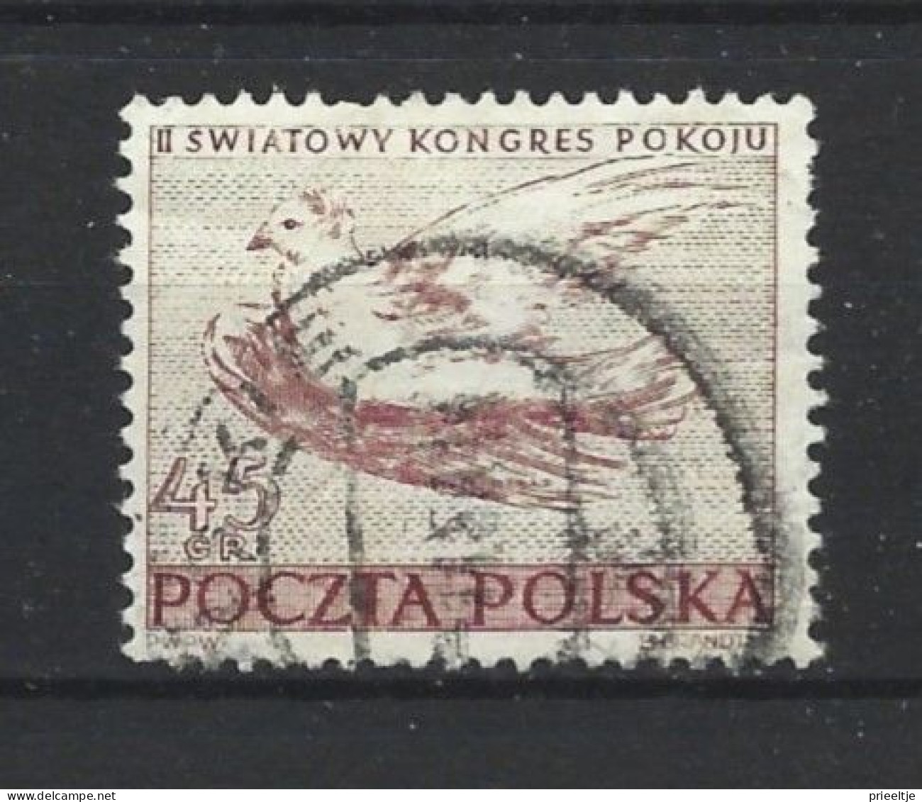 Poland 1951 Peace Dove Y.T. 588 (0) - Oblitérés