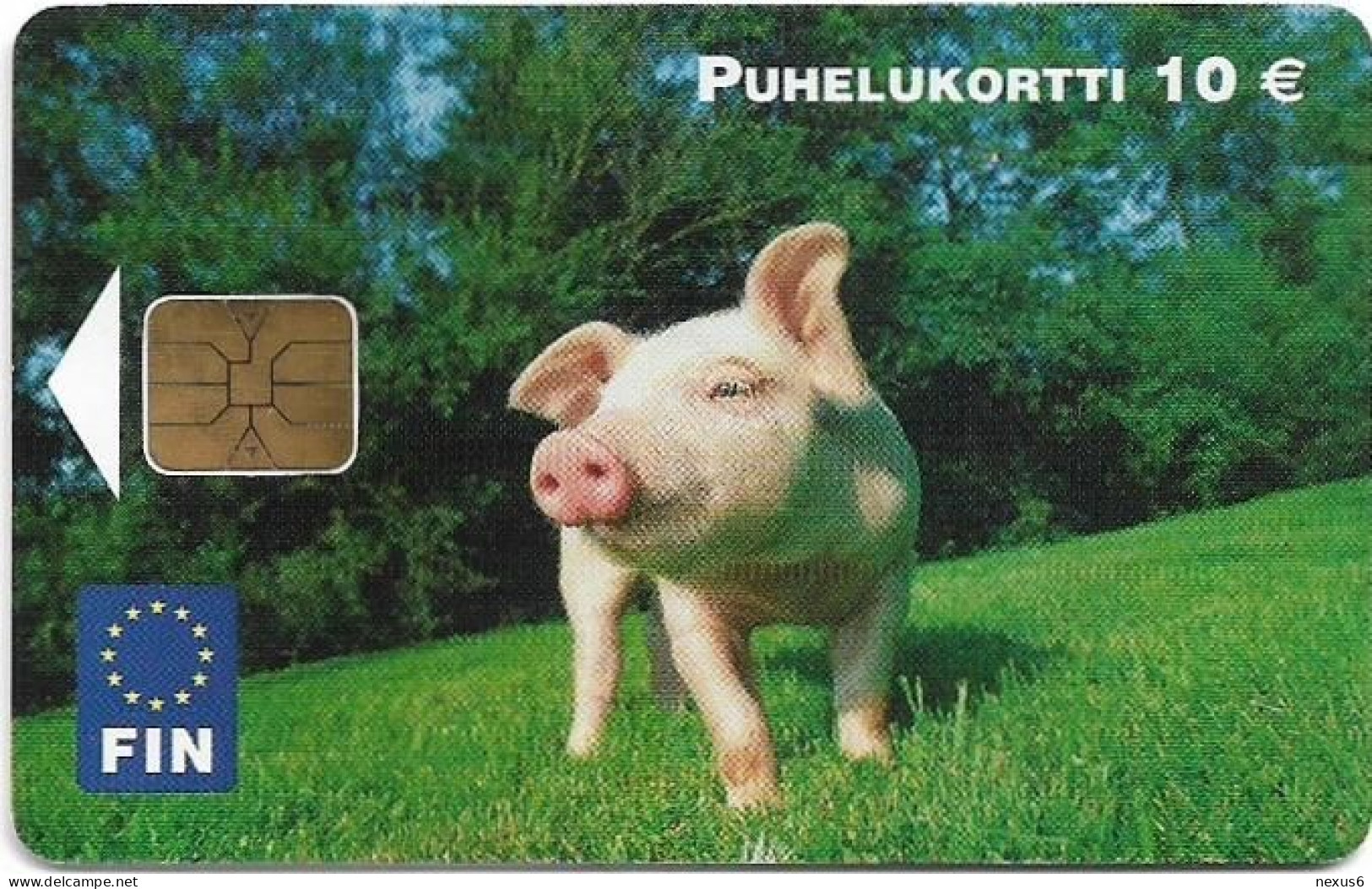 Finland - FIN (Chip) - D32 - Possu, Piglet, 05.2004, 10€, 30.000ex, Used - Finland