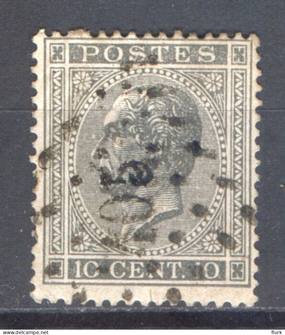 België OCB17 Gestempeld Pt405 Wyngene COBA €25 - 1865-1866 Profil Gauche