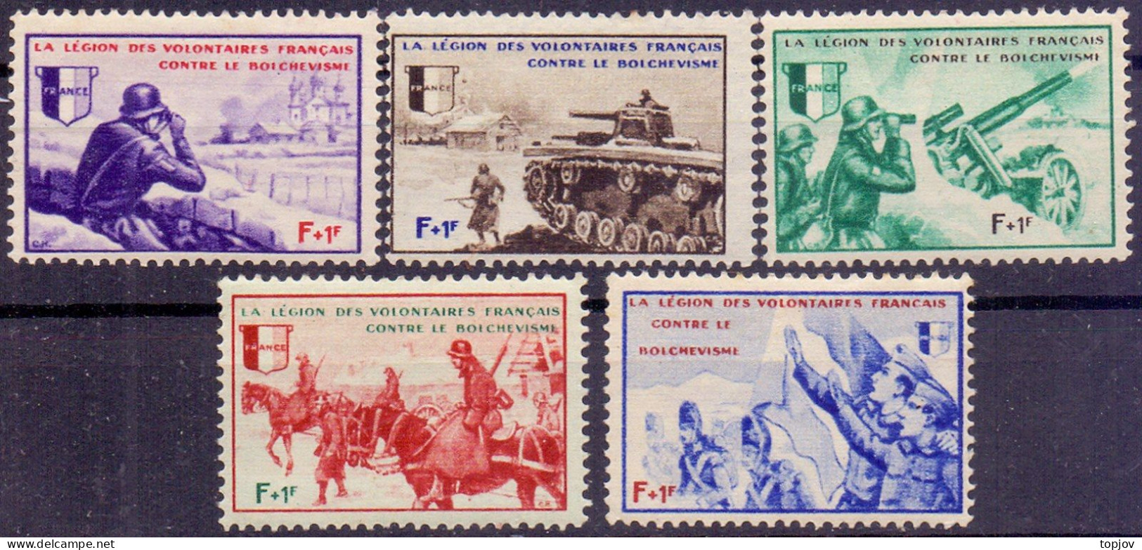 FRANCE LEGION CONTRA BOLCHEVISME - NAPOLEON ARMY - MOSCOW - TANK HOWITZER - **MNH - 1942 - WW2