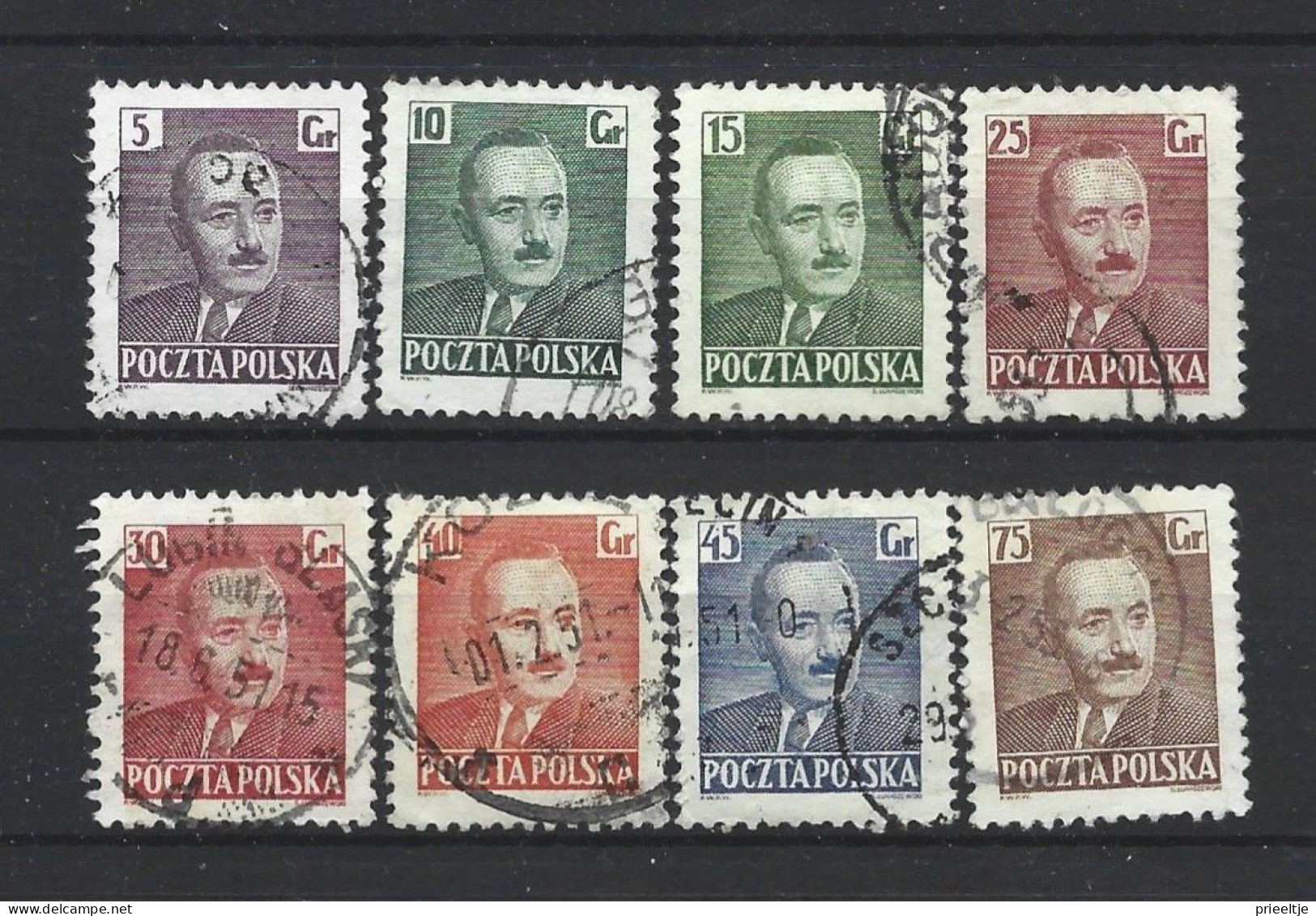 Poland 1951 Pres. Bierut Y.T. 589/596 (0) - Used Stamps