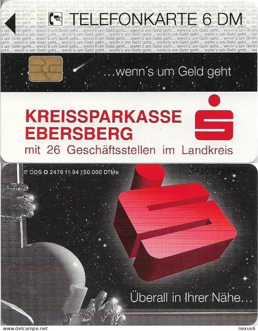 Germany - Sparkasse Astronaut (Overpint 'Kreissparkasse Ebersberg') - O 2476 - 11.1994, 6DM, Used - O-Series: Kundenserie Vom Sammlerservice Ausgeschlossen