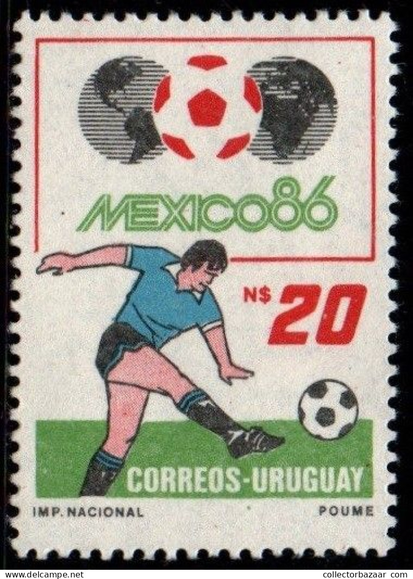 1986 Uruguay World Cup Soccer Championships Mexico  #1213 ** MNH - Uruguay