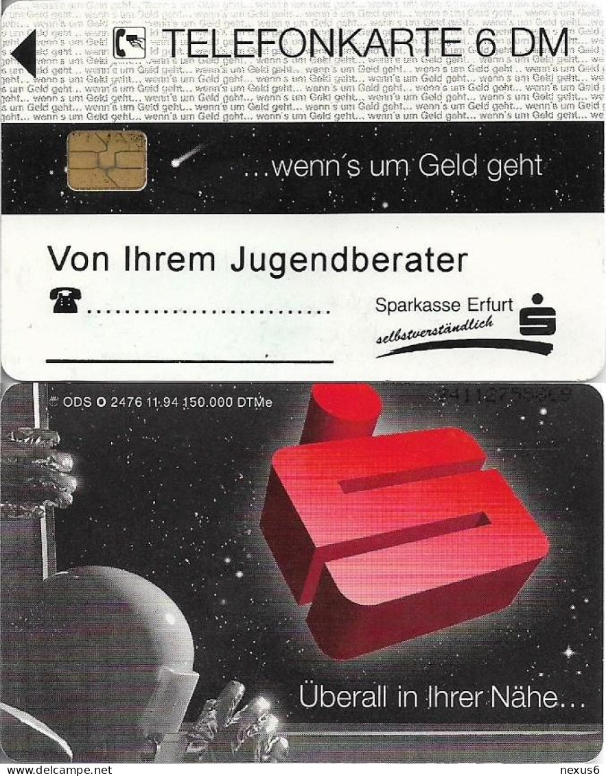 Germany - Sparkasse Astronaut (Overpint 'Sparkasse Erfurt') - O 2476 - 11.1994, 6DM, Used - O-Series: Kundenserie Vom Sammlerservice Ausgeschlossen