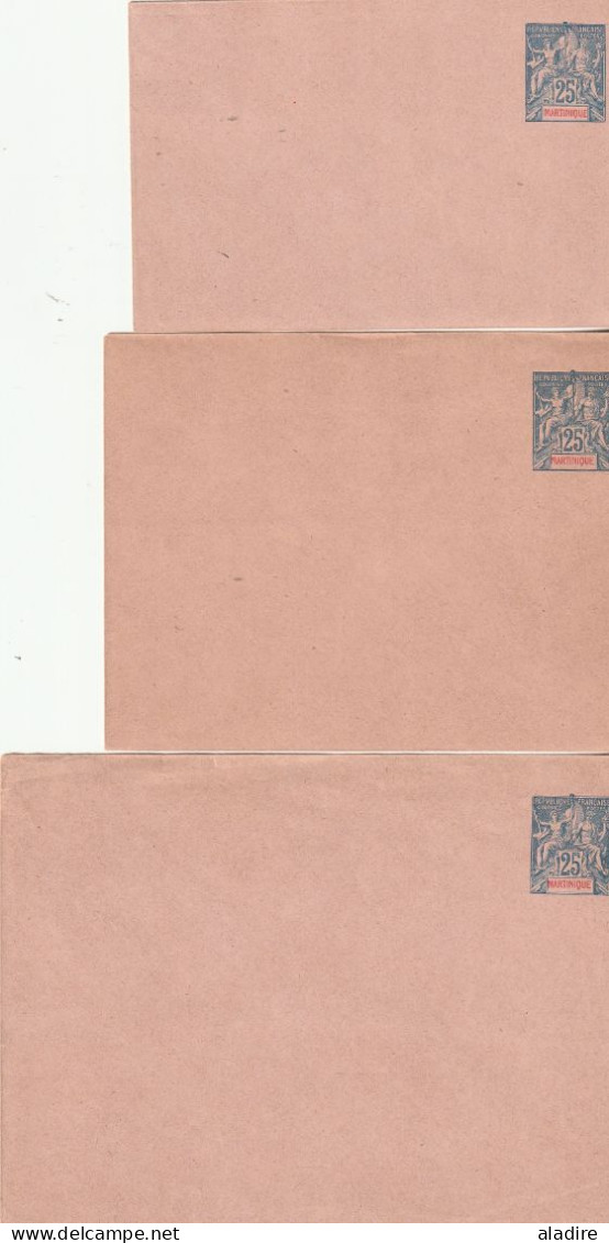 1818/1924 - petite collection de 16 lettres, cartes postales, entiers, enveloppes, télégramme de MARTINIQUE  (32 scans)