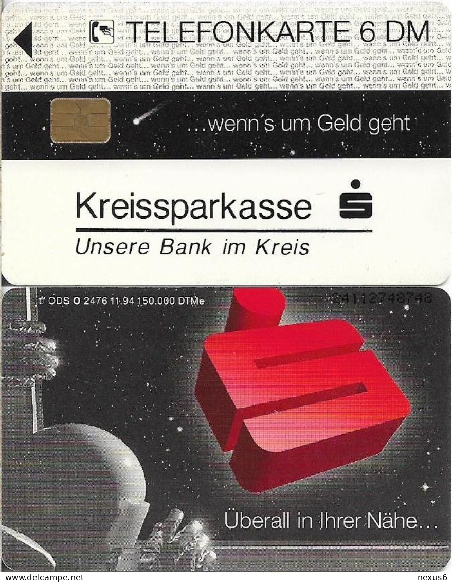 Germany - Sparkasse Astronaut (Overpint 'Kreissparkasse Unsere Bank Im Kreis') - O 2476 - 11.1994, 6DM, Used - O-Reeksen : Klantenreeksen