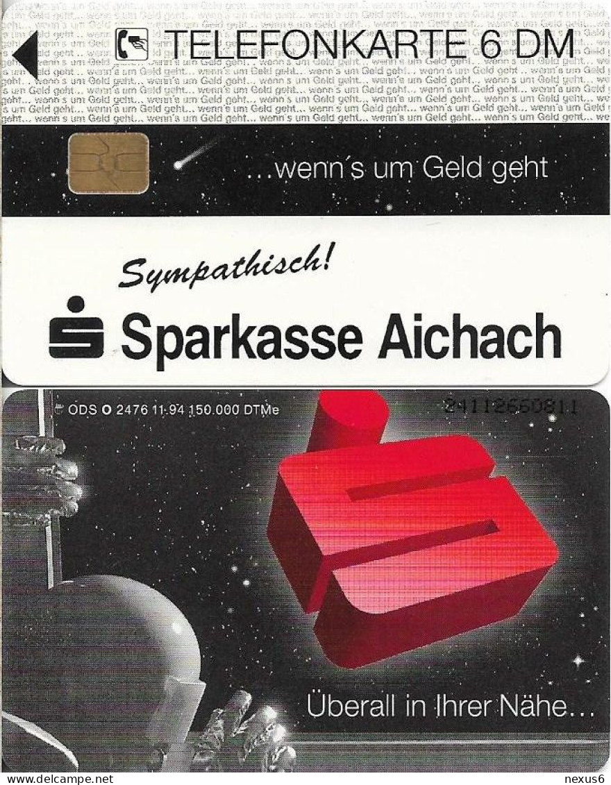 Germany - Sparkasse Astronaut (Overpint 'Sparkasse Aichach') - O 2476 - 11.1994, 6DM, Used - O-Series: Kundenserie Vom Sammlerservice Ausgeschlossen