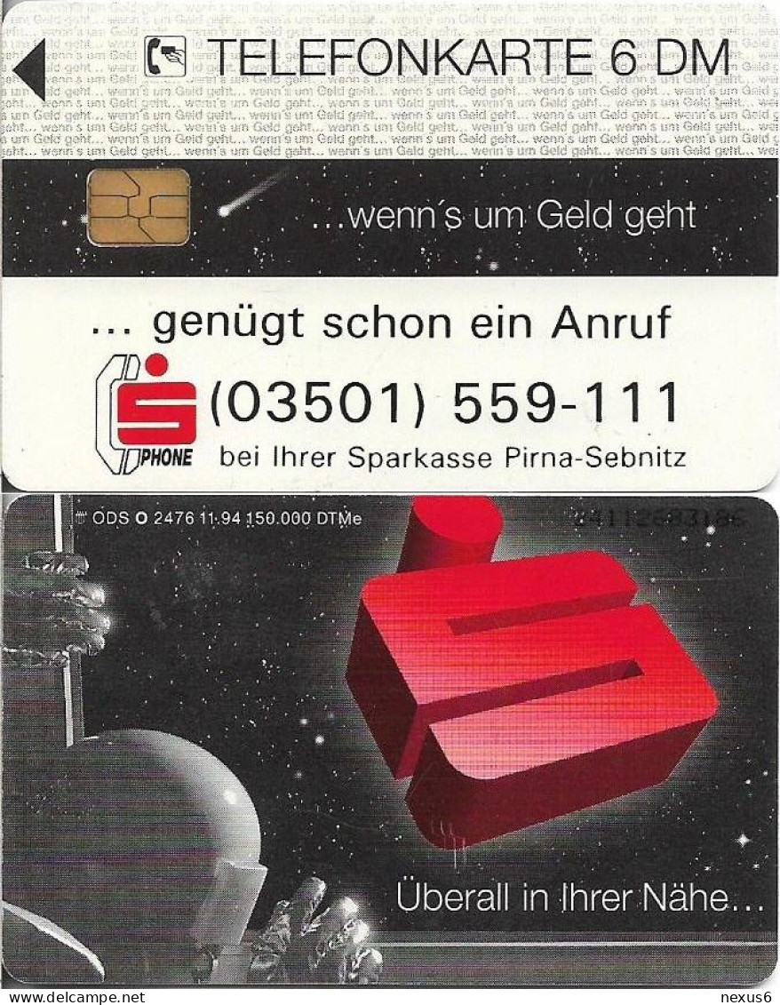 Germany - Sparkasse Astronaut (Overpint 'Sparkasse Pirna-Sebnitz') - O 2476 - 11.1994, 6DM, Used - O-Series: Kundenserie Vom Sammlerservice Ausgeschlossen