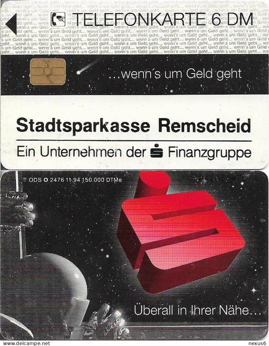 Germany - Sparkasse Astronaut (Overpint 'Stadtsparkasse Remscheid') - O 2476 - 11.1994, 6DM, Used - O-Series: Kundenserie Vom Sammlerservice Ausgeschlossen