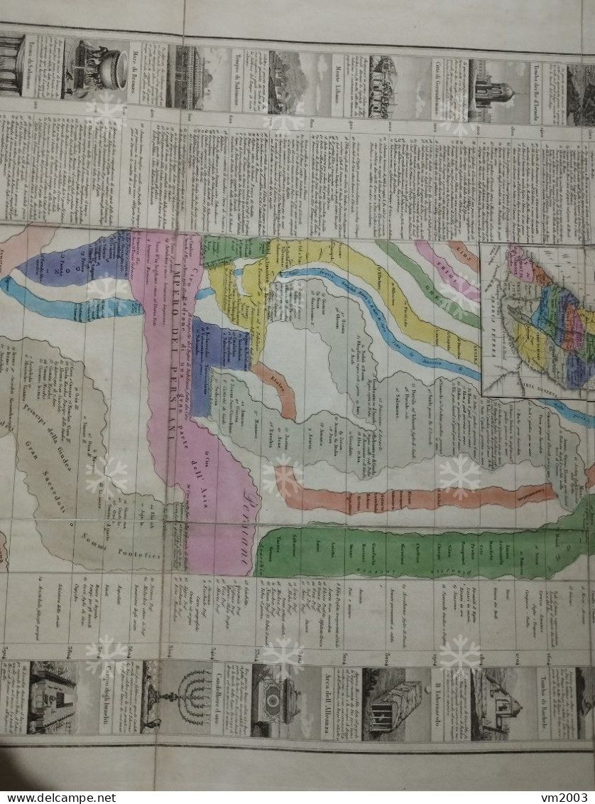 Big Plate New Historical Chronological Framework Of The Old Testament- Israel Palestina Jerusalem. 83x57 Cm. - Wereld