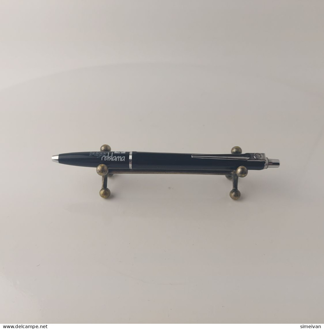 Vintage Ballograf Epoca Ballpoint Pen Black Chrome Trim Made In Sweden #5525 - Lapiceros