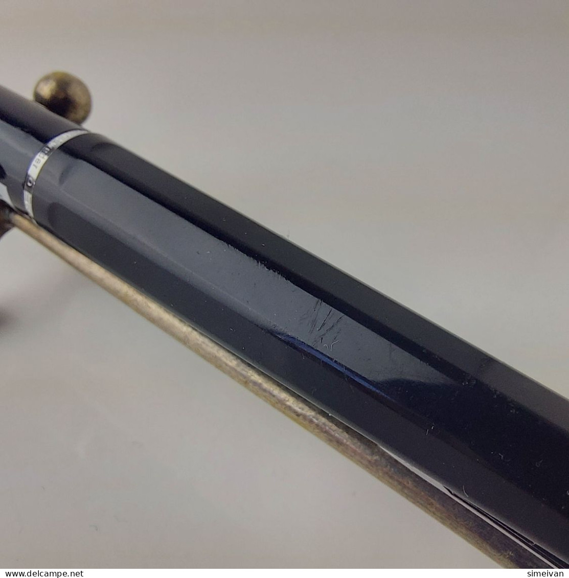 Vintage Ballograf Epoca Ballpoint Pen Black Chrome Trim Made in Sweden #5525