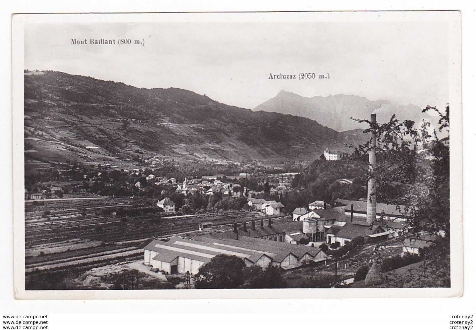 73 LA ROCHETTE N°54 Vue Générale Prise De La Route D'Arvillard Usine ? Mont Raillant Arcluzaz C. Voiron Phot VOIR DOS - Montmelian