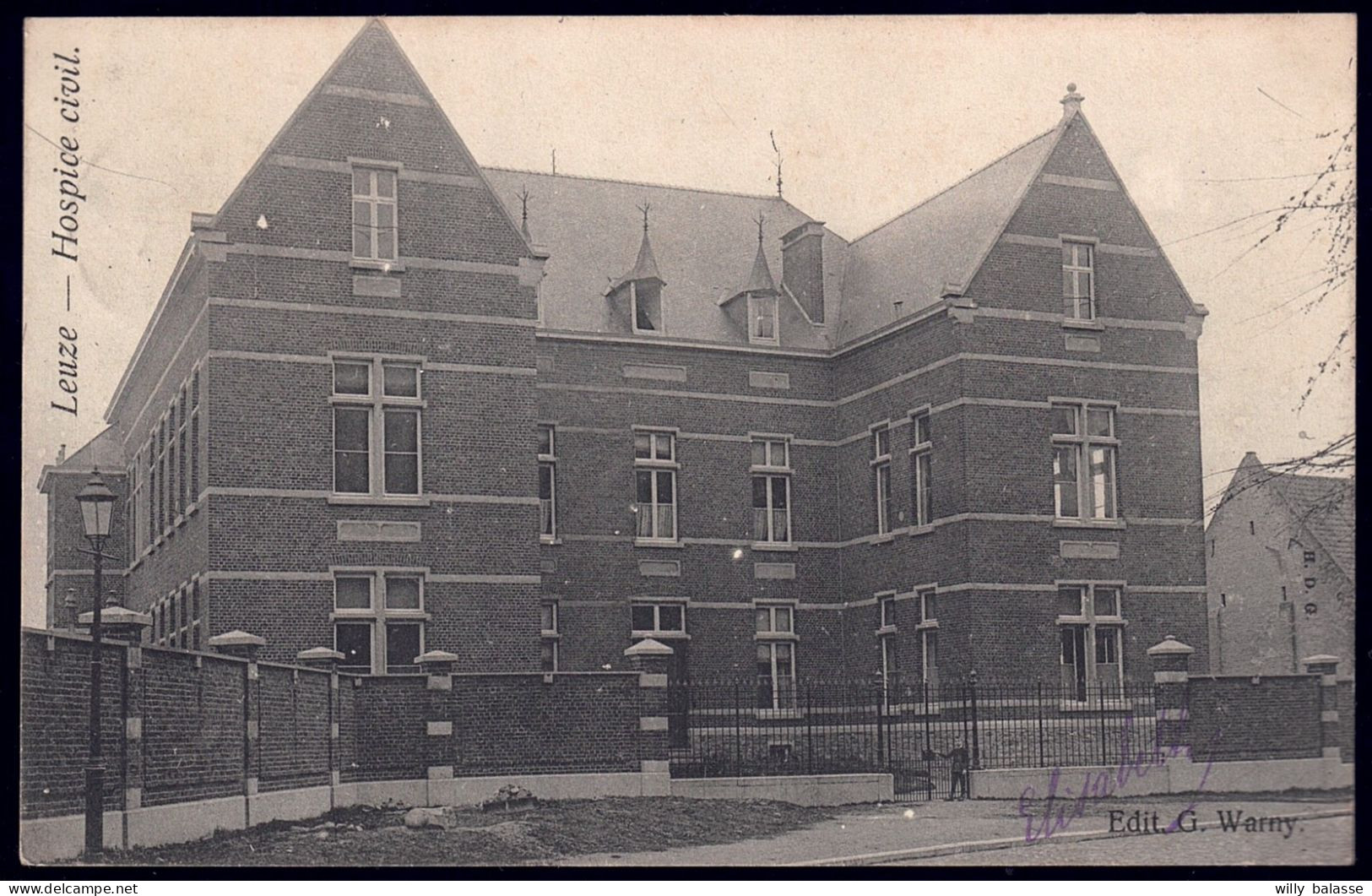 +++ CPA - LEUZE - Hospice Civil - 1907   // - Leuze-en-Hainaut