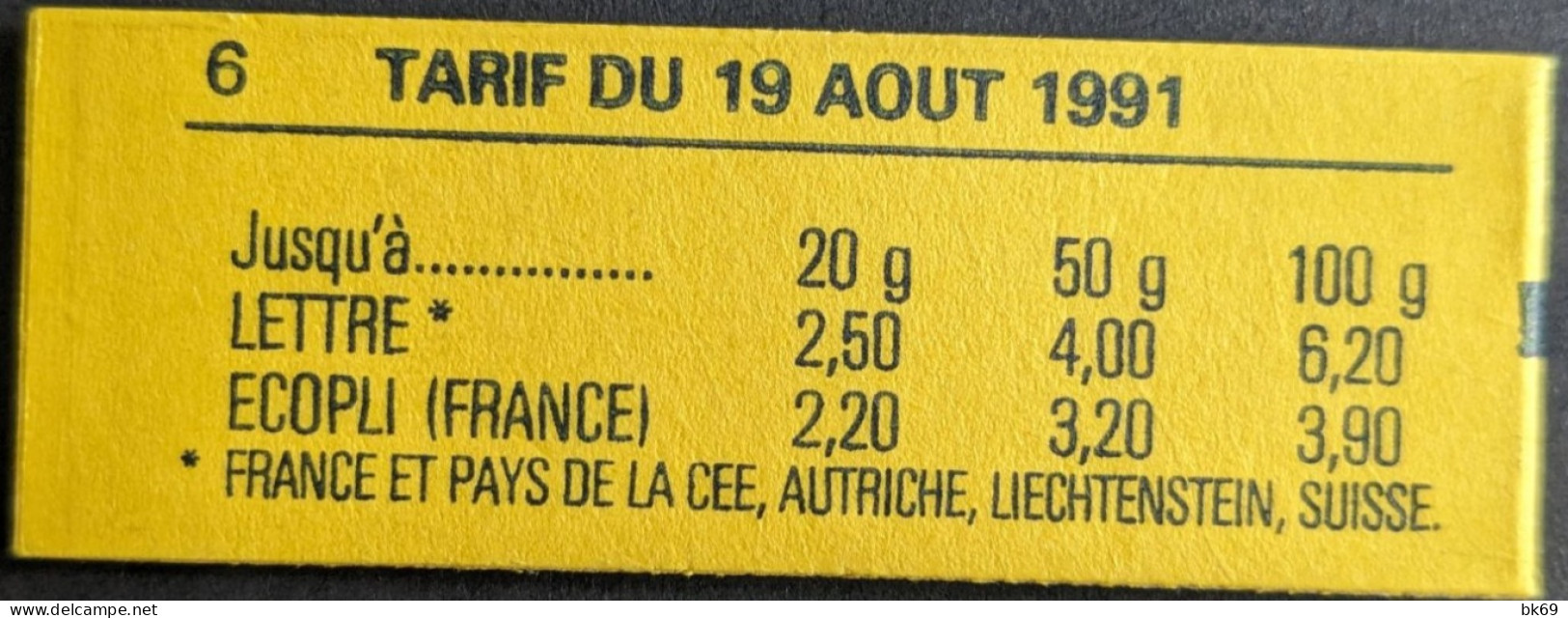 2715 C4A Conf. 6 Date 5/ 27.8.91 Carnet Fermé Briat 2.50F - Moderne : 1959-...