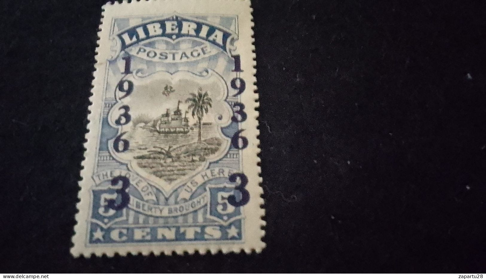 LİBERYA--1936-  5 C      DAMGASIZ  SÜRSAJED 1936 - Liberia