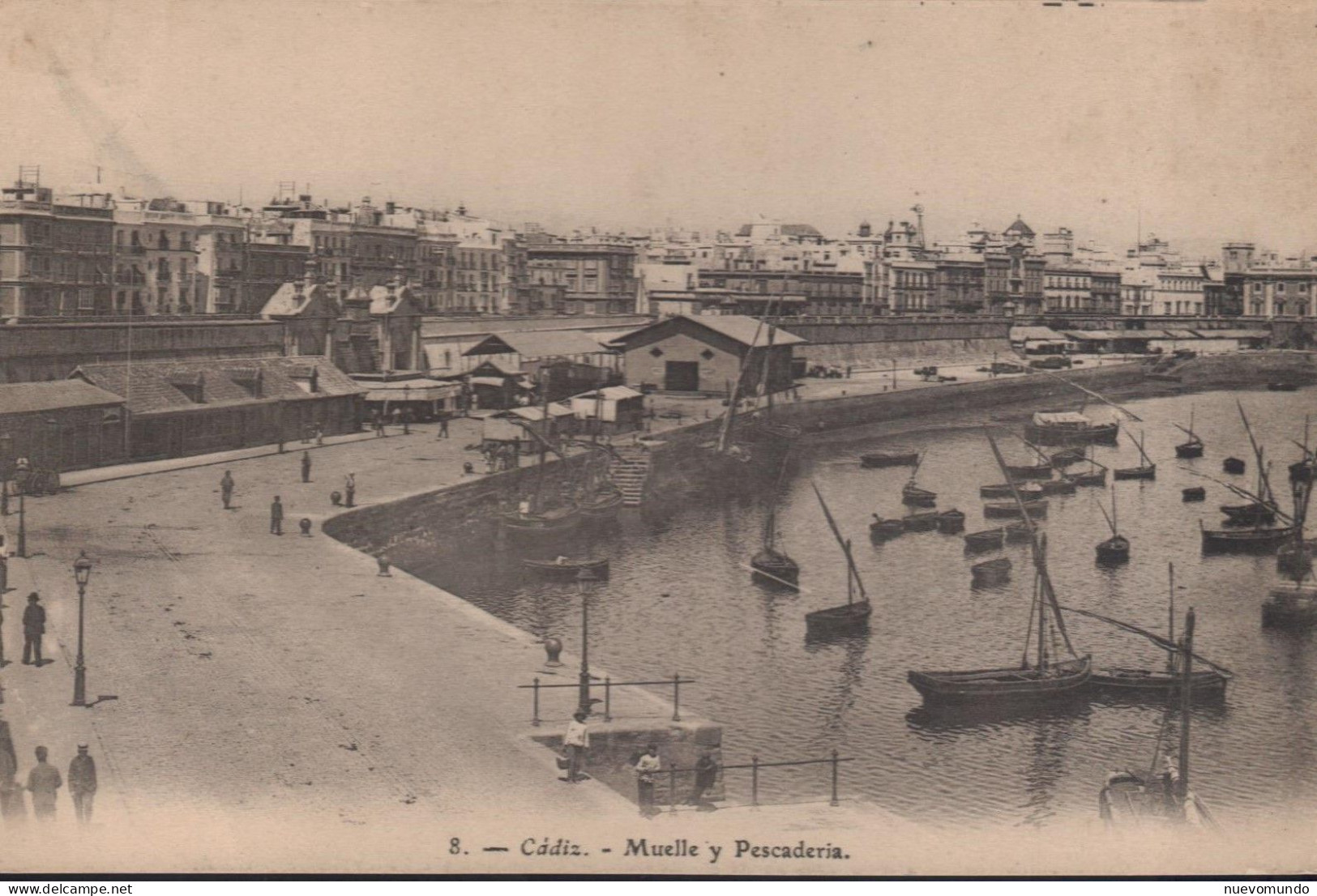 Cádiz.Muelle Y Pescaderia.Rara - Cádiz