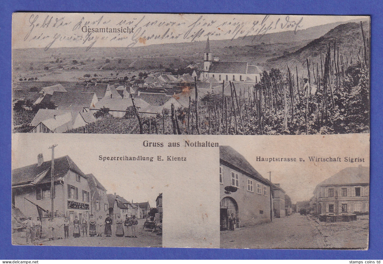 AK Nothalten (Elsass) Gelaufen Als Feldpost 1. Weltkrieg 1917 - Feldpost (franchigia Postale)