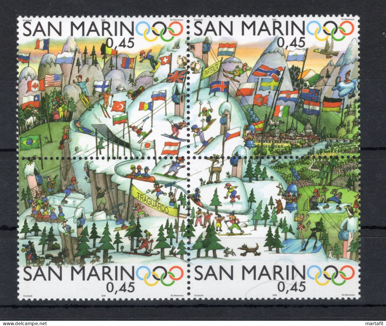 2006 SAN MARINO SET MNH ** 2094/2097 Olimpiadi Invernali Di Torino - Unused Stamps