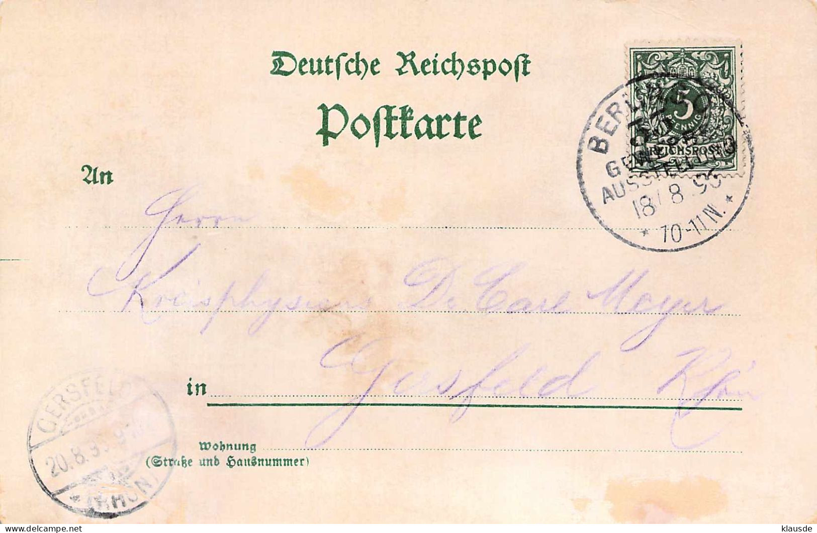Berlin - Mehrbild Litho Gewerbeausstellung 1896 Gel.1896 AKS - Neukölln