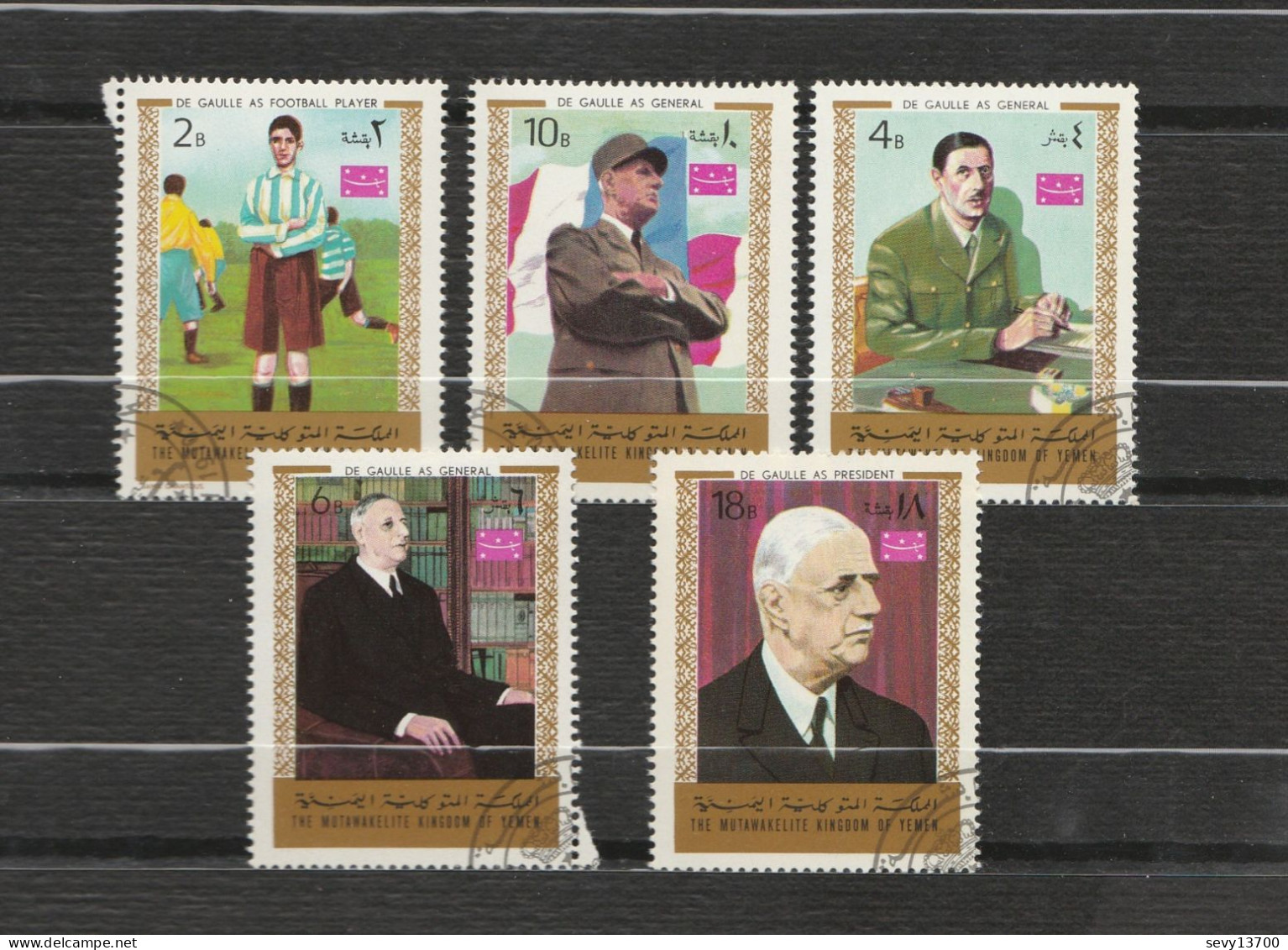 Yemen Lot De 12 Timbres De Gaulle Winston Churchill Kennedy Mi YE-K 1159 à 1163  Mi YE-K 153 A à 155 A - 586 à 588 - 861 - Yémen