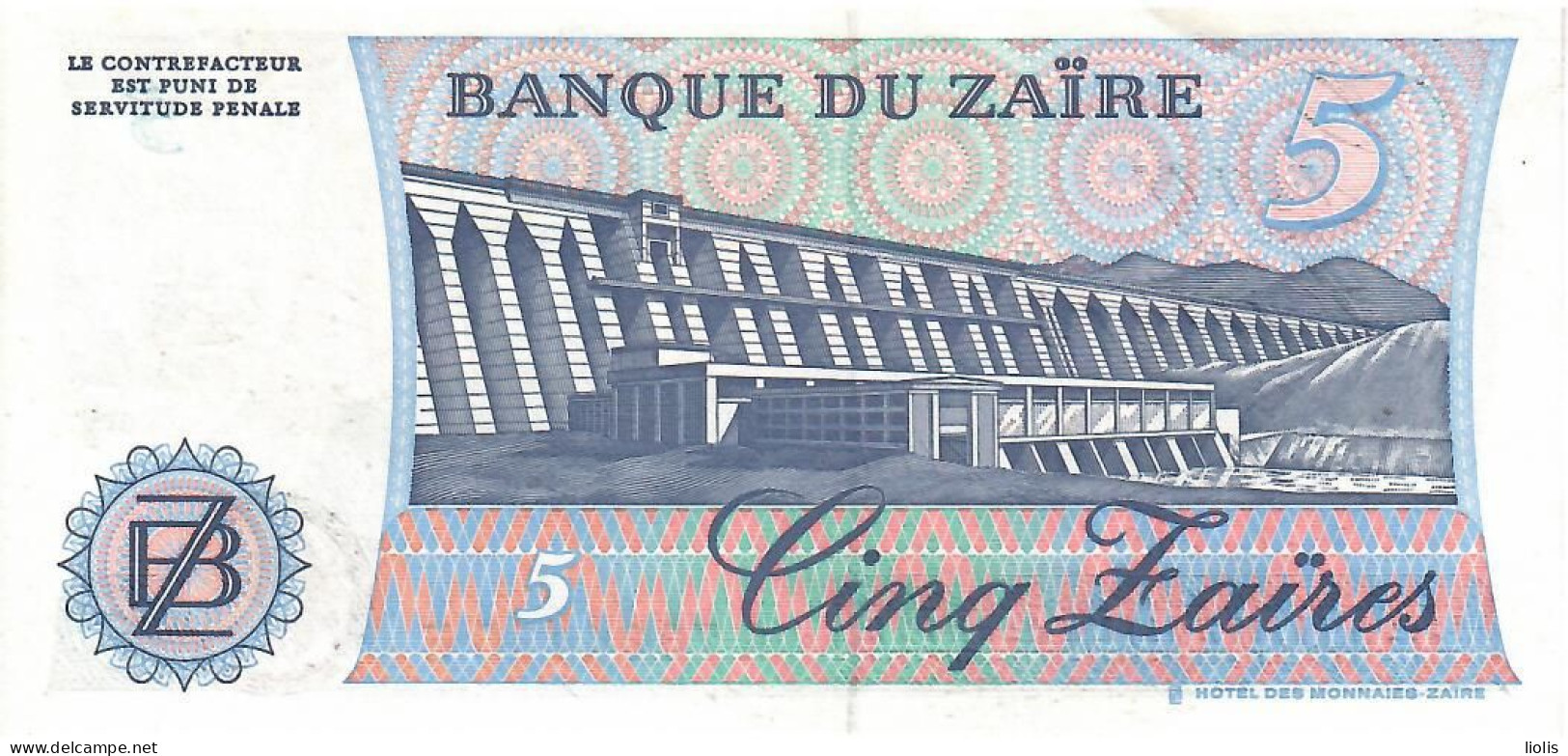 Zaire  P-26A  5 Zaires  1985  UNC - Zaire