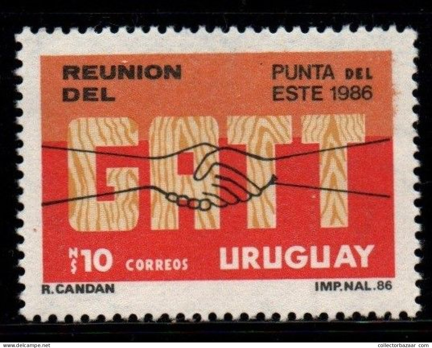 1986 Uruguay Tariffs And Trade Committee Meeting Punta Del Este #1221 ** MNH - Uruguay