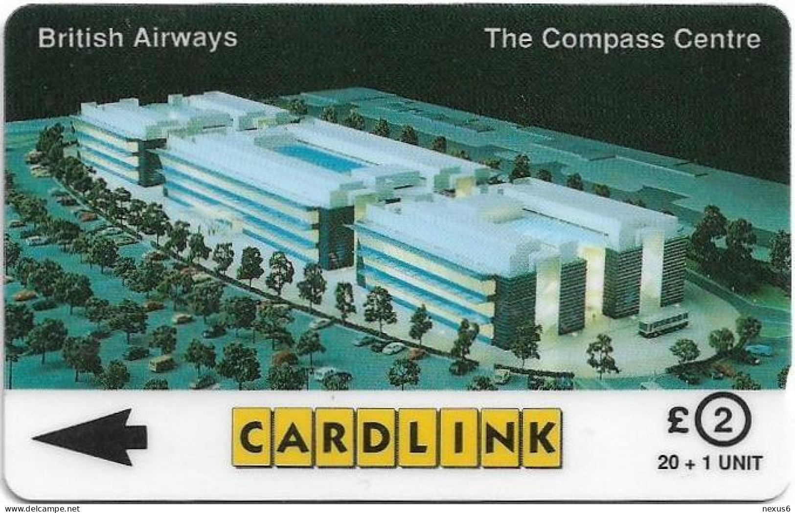 UK (Cardlink) - British Airways Compass Centre, 7CLKA, 10.000ex, Used - [ 5] Eurostar, Cardlink & Railcall