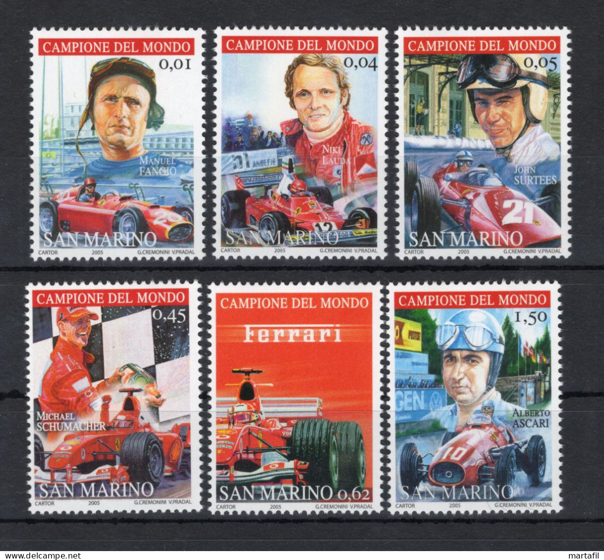 2005 SAN MARINO SET MNH ** 2025/2030 La Ferrari, Auto, Cars - Ongebruikt