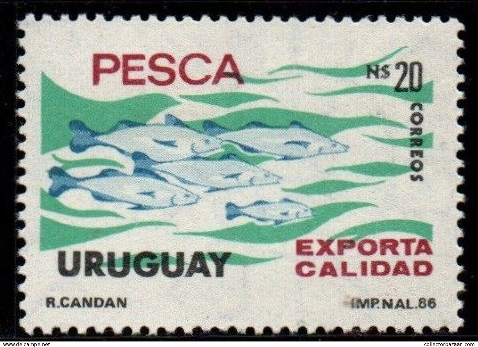 1986 Uruguay Fish Exports Industry #1223 ** MNH - Uruguay