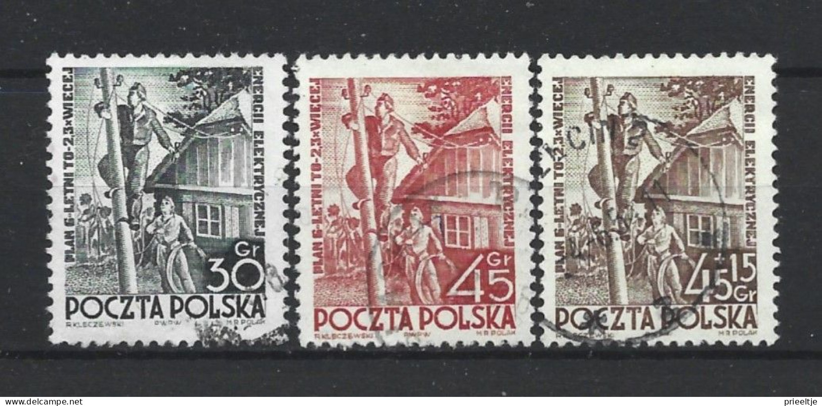 Poland 1951 Electrification Y.T. 629/630A (0) - Used Stamps