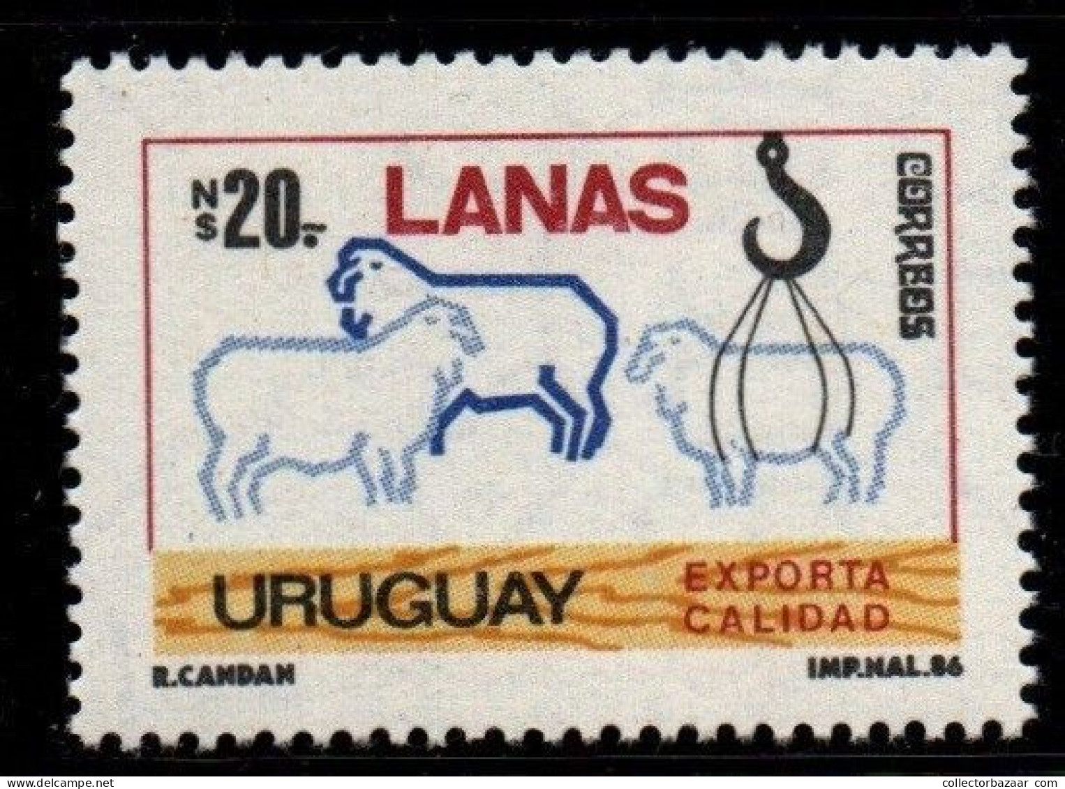 1986 Uruguay Wool Exports Industry #1224 ** MNH - Uruguay