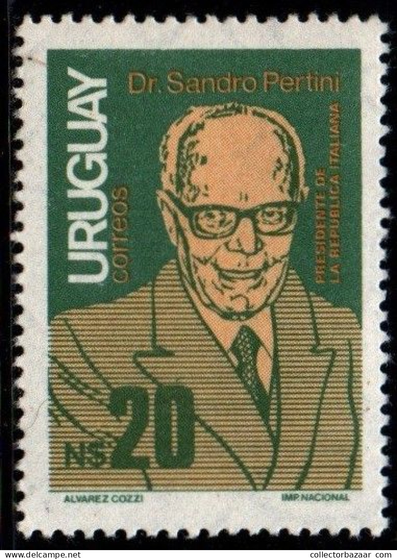 1986 Uruguay State Visit President Sandro Pertini Italy #1226 ** MNH - Uruguay