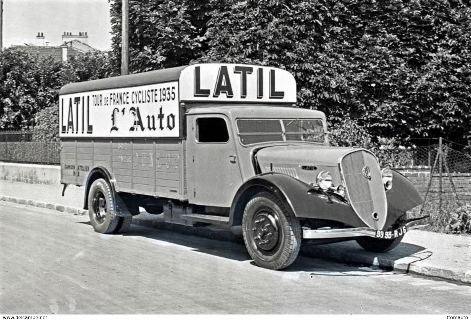 Latil Camion - Vehicule Publicitaire Pour Le Tour De France 1935  -  15x10cms PHOTO - Transporter & LKW