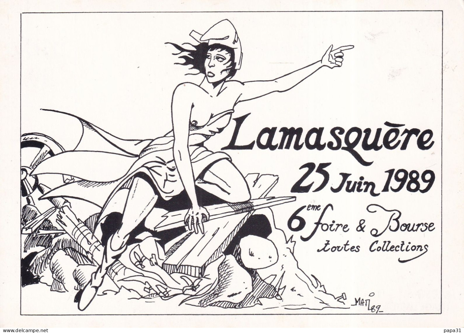 LAMASQUERE  6éme Bourse Toutes Collections  1989 - Bourses & Salons De Collections