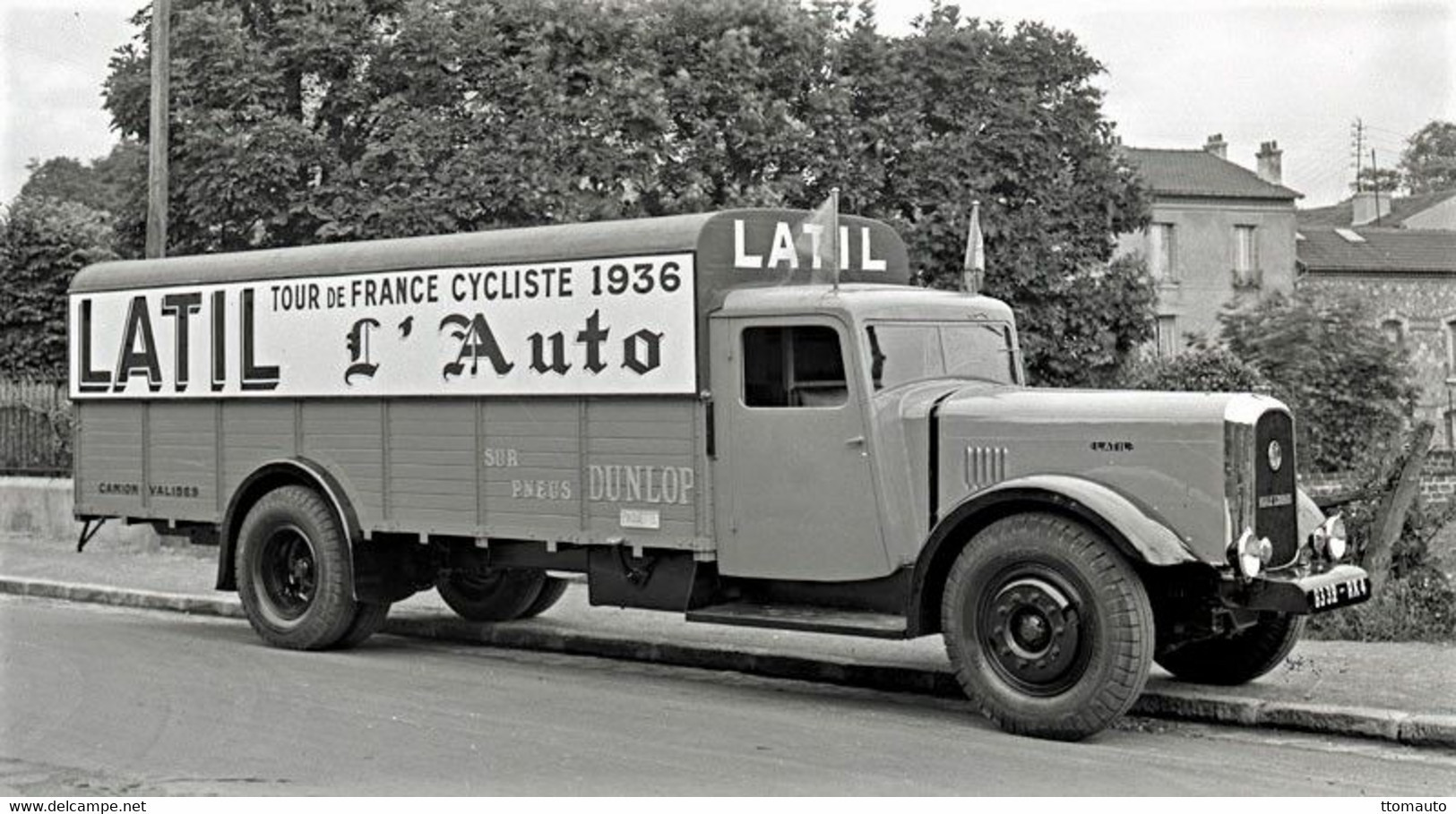 Latil Camion - Vehicule Publicitaire Pour Le Tour De France 1936  -  15x10cms PHOTO - Transporter & LKW