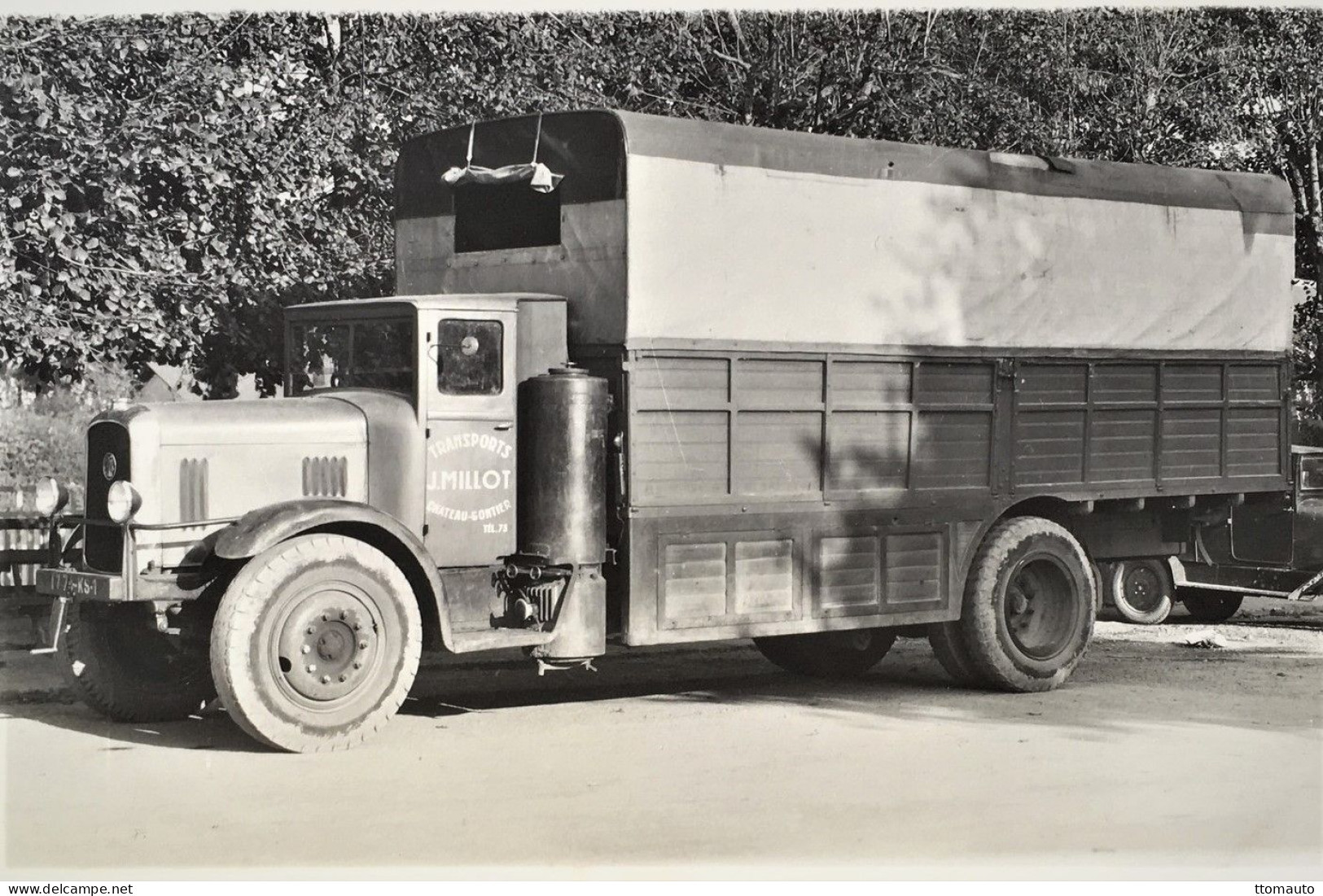 Latil B6 Camion équipé Du Generogaz Gohen-Poulenc - Transports Millet A Chateau-Gontier - 15x10cms PHOTO - Camion, Tir