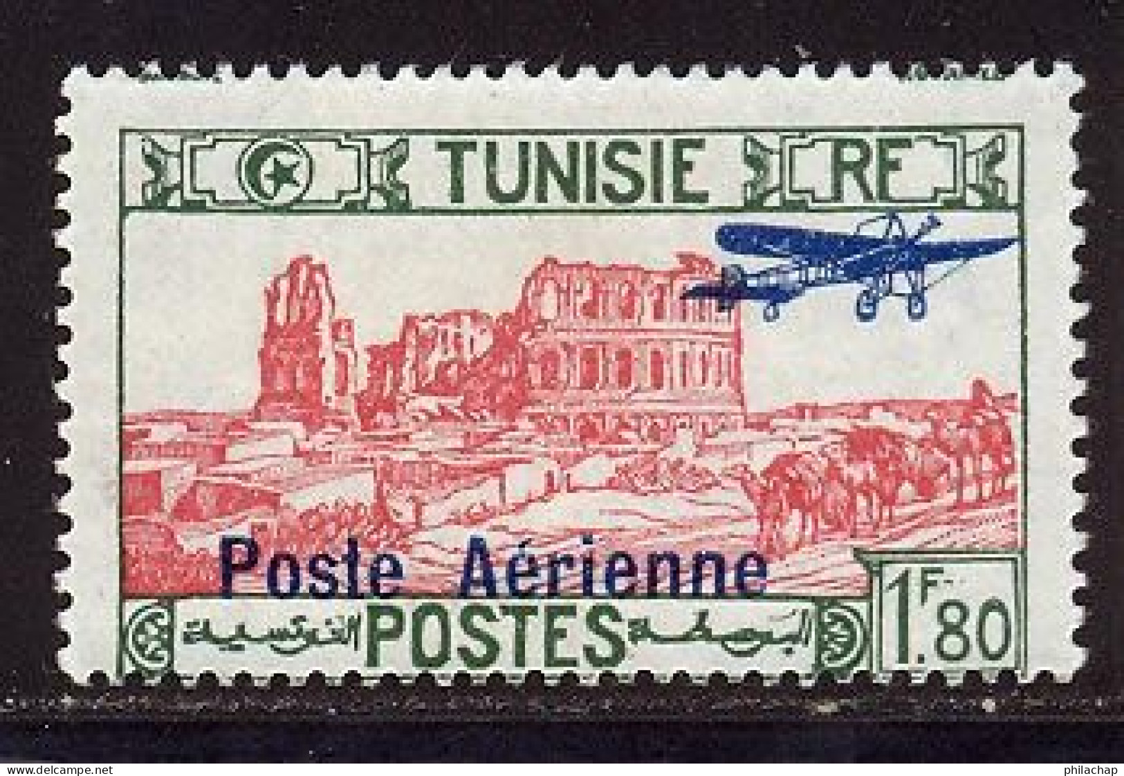 Tunisie PA 1928 Yvert 8 * TB Charniere(s) - Poste Aérienne