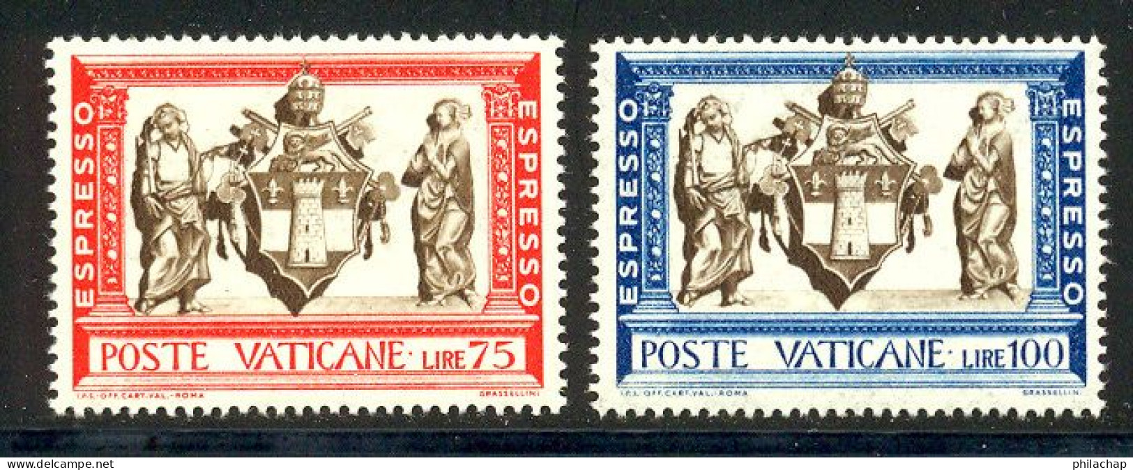 Vatican Express 1960 Yvert 15 / 16 ** TB Bord De Feuille - Priority Mail