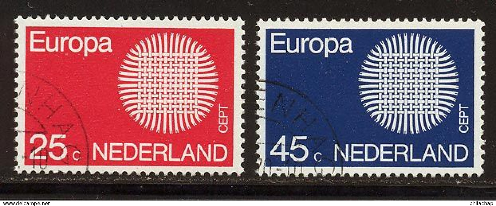 Pays-Bas 1970 Yvert 914 / 915 (o) B Oblitere(s) - Used Stamps