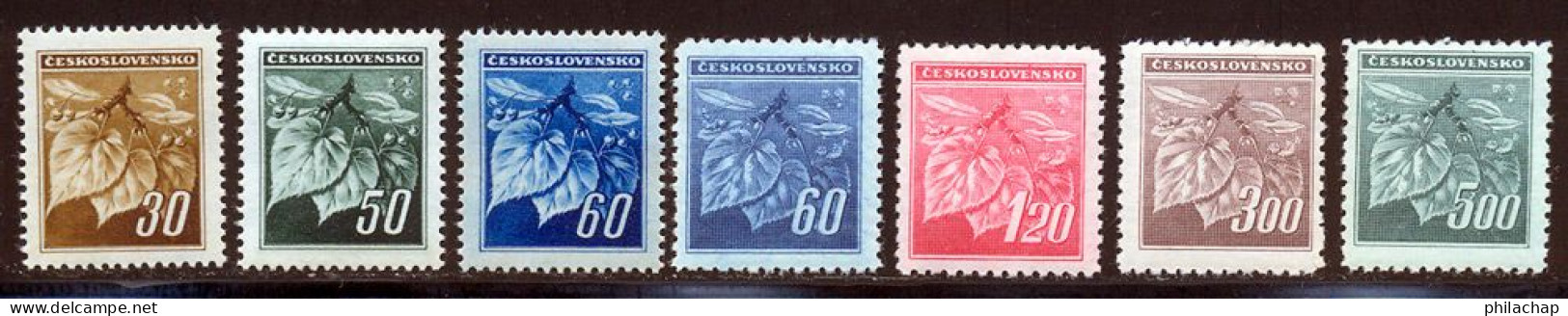 Tchecoslovaquie 1945 Yvert 373 / 376 - 378 / 380 ** TB - Unused Stamps