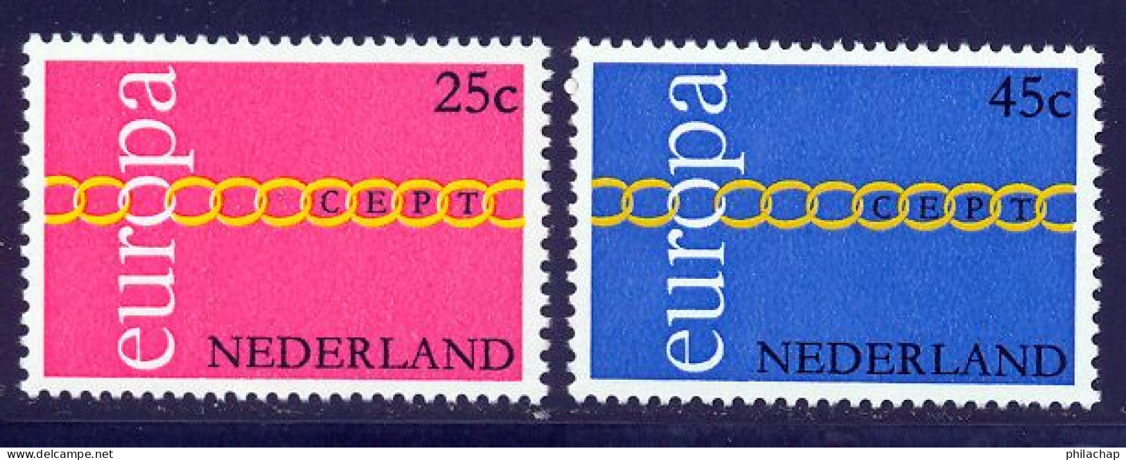 Pays-Bas 1971 Yvert 932 / 933 ** TB - Nuovi