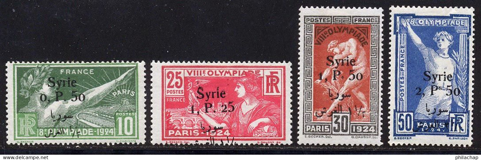 Syrie 1924 Yvert 149 / 152 * TB Charniere(s) - Unused Stamps