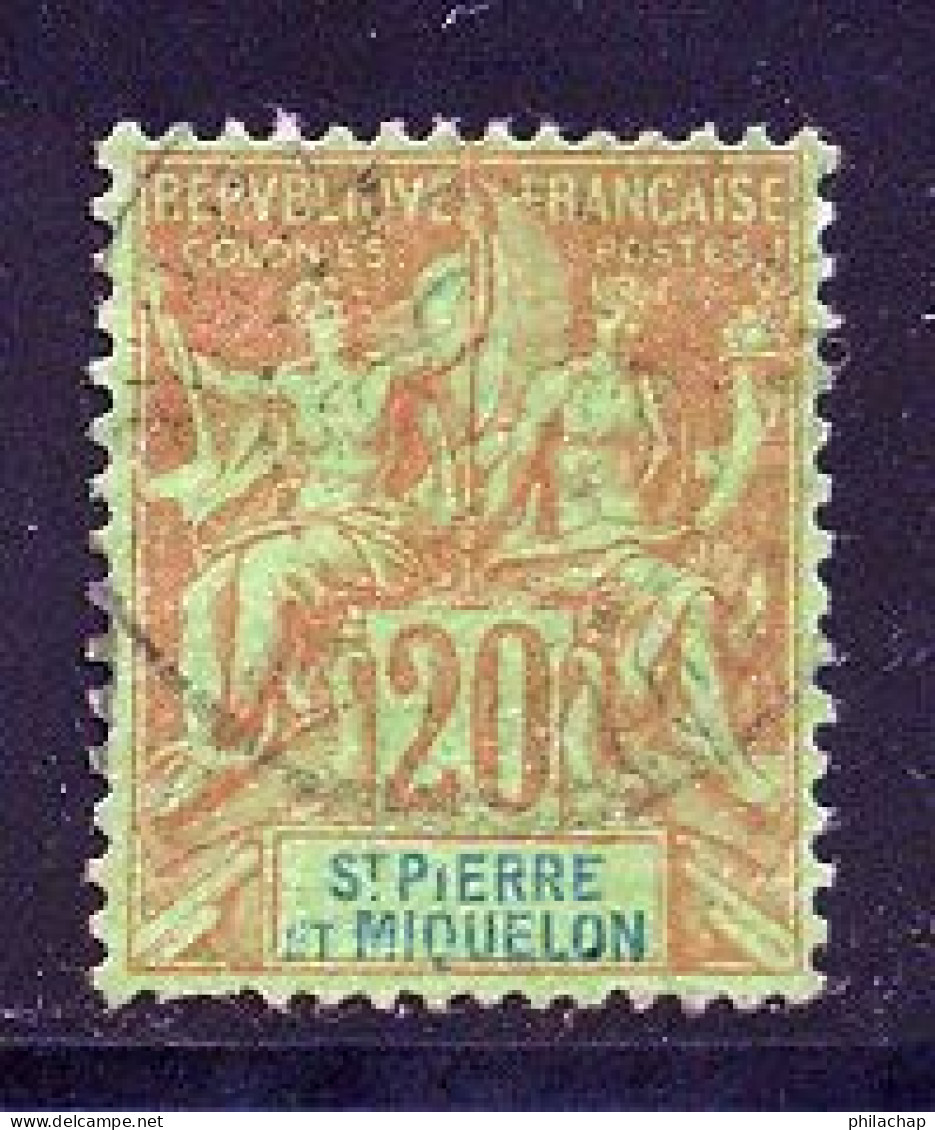 St Pierre Et Miquelon 1892 Yvert 65 (o) B Oblitere(s) - Usati