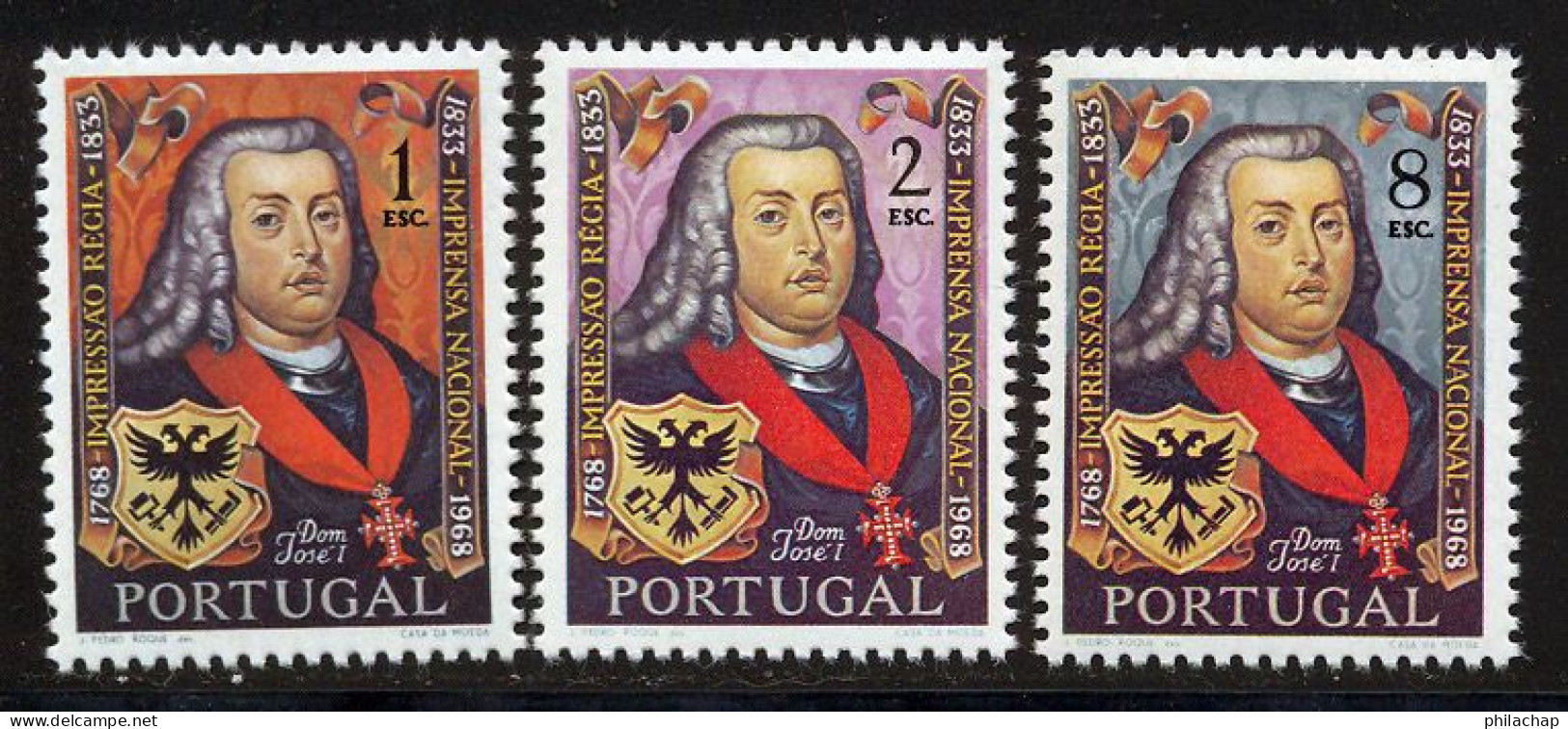 Portugal 1969 Yvert 1054 / 1056 ** TB Bord De Feuille - Unused Stamps