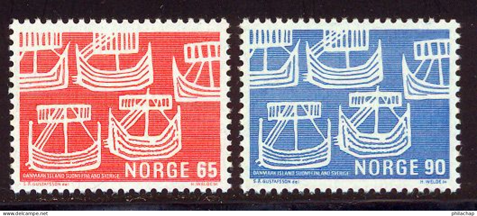 Norvege 1969 Yvert 534 / 535 ** TB Bord De Feuille - Unused Stamps