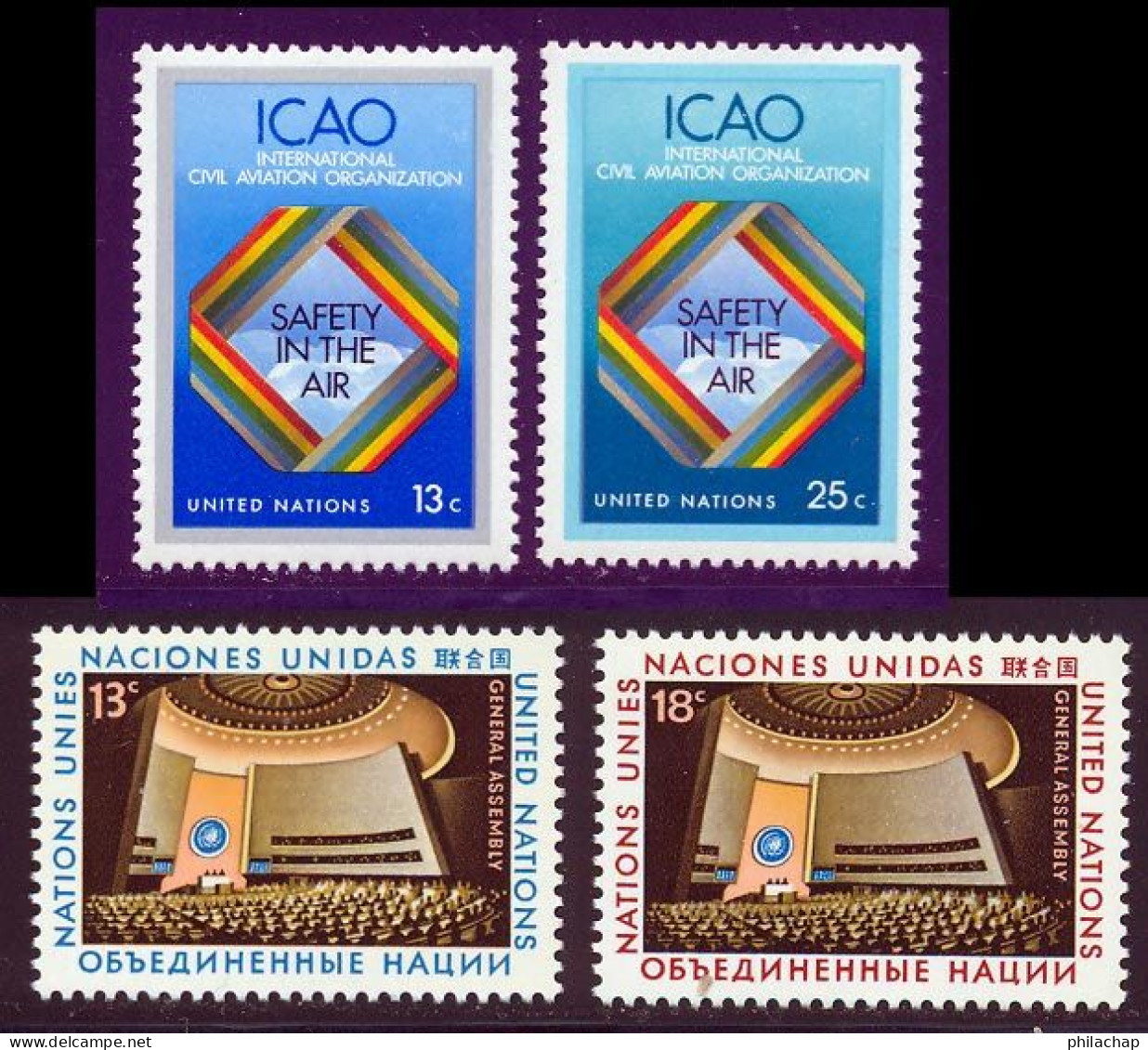 NU (New York) 1978 Yvert 290 / 293 ** TB - Unused Stamps