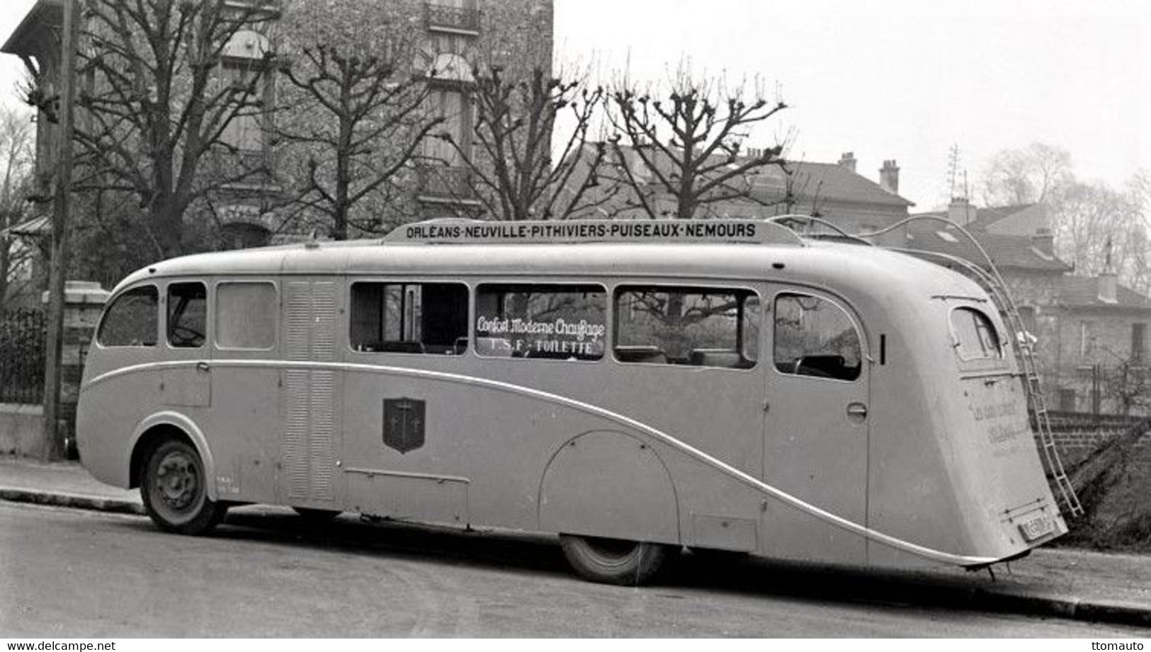 Latil Autobus -  Route Orléans-Neuville-Pithiviers-Puiseaux-Nemours  - 15x10cms PHOTO - Buses & Coaches