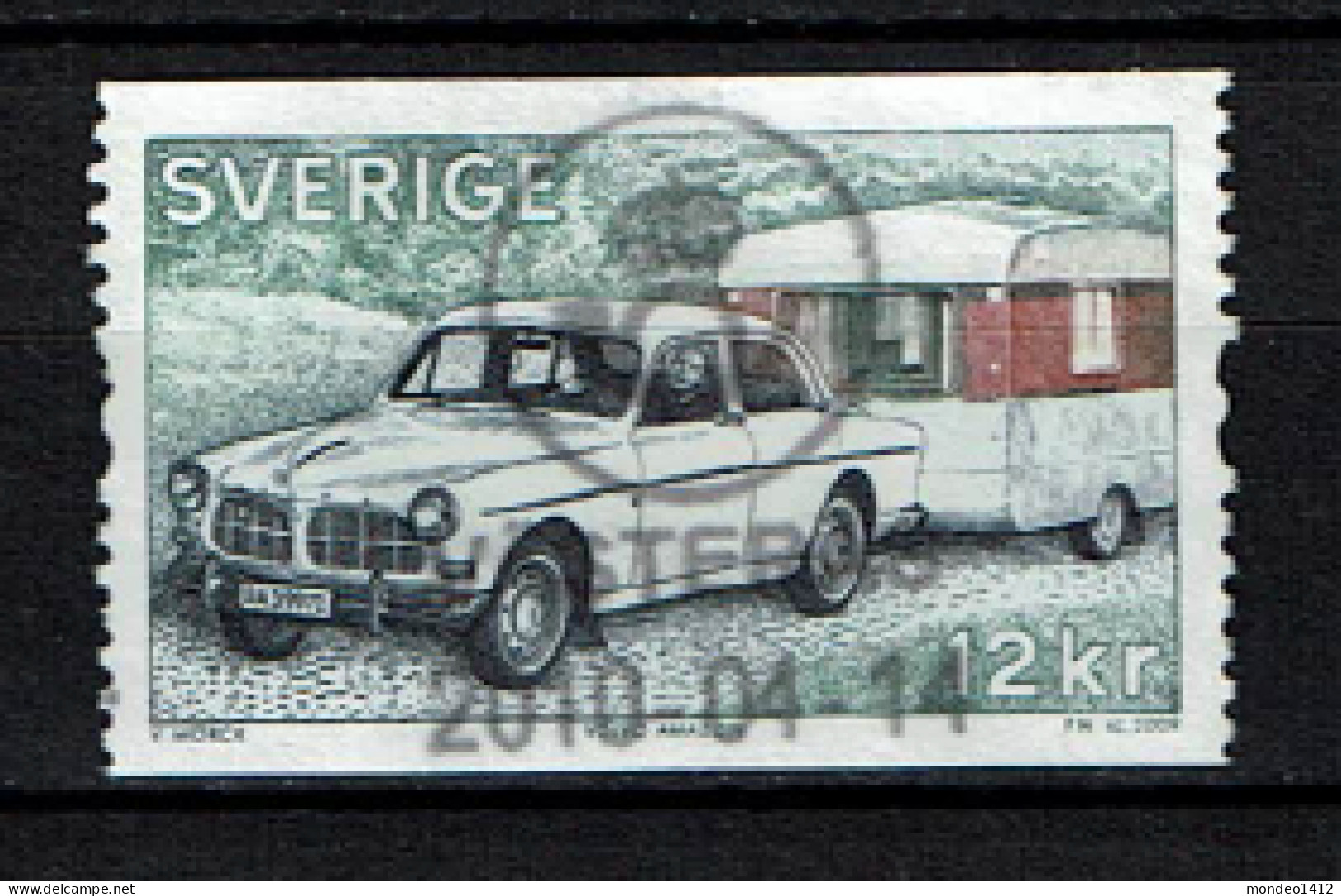 Sweden 2009 - Classic Cars, Voiture Volvo Amazon, Caravan  -  Used - Used Stamps